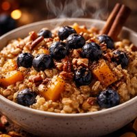Cinnamon Pumpkin and Blueberry Oatmeal