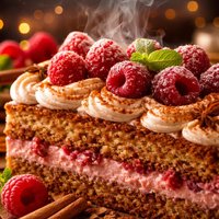 Cinnamon Raspberry Torte