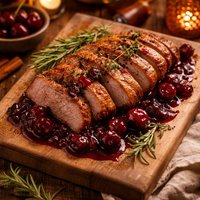 Cinnamon Scented Duck on Cherry Sauce