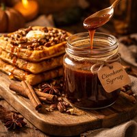 Cinnamon Syrup Great on Pumpkin Waffles