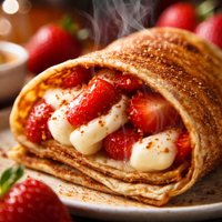 Cinnamon Tortilla with Cream Cheese Strawberries
