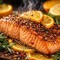 Citrus Infused Salmon with a Citrus Pepper Crust
