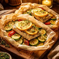 Citrus Orange Roughy Packets with Zucchini