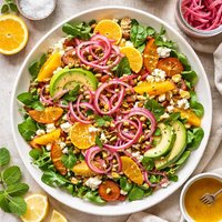 Citrus Pickled Red Onion and Golden Beet Salad