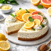 Citrus Poppy Seed Cheesecake