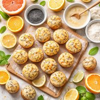 Citrus Poppy Seed Mini Muffins