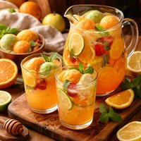 Citrus Y Punch with Citrus Sherberts