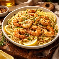 Citrusy Shrimp and Thin Spaghetti