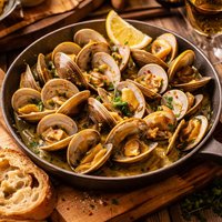 Clams Steamed in Champagne