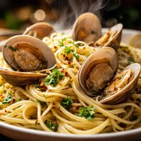 Clams with Angel Hair Pasta