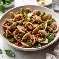 Clams with Chili and Basil