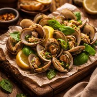 Clams with Jalapeno Lemon and Basil