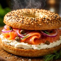 Classic Bagel with Cream Cheese and Lox