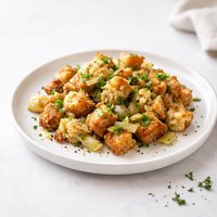 Classic Bread Stuffing with Onions Celery and Herbs