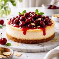 Classic Cheesecake with Cherry Topping