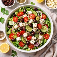 Classic Greek Salad with Feta Cheese