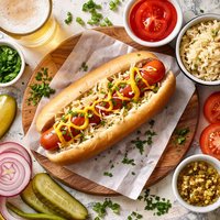 Classic Hot Dog with Sauerkraut