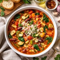 Classic Italian Minestrone Soupe Paysanne