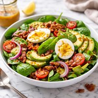 Classic Spinach Salad with Honey Mustard Dressing