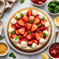 Classic Strawberry Cheesecake