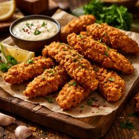 Coated Chicken Strips with a Twist