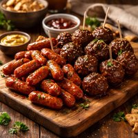 Cocktail Sausages and Meatballs