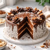 Cocoa Almond Coco Cake