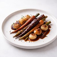 Cocoa Glazed Carrots and Onions