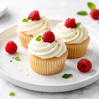 Coconut and Raspberry Cupcakes