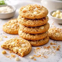 Coconut and White Chocolate Chip Cookies
