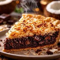 Coconut Brownie Pie