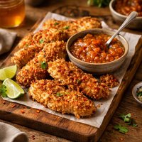 Coconut Chicken with Chilli Apricot Chutney
