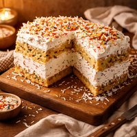 Coconut Funfetti Ice Cream Cake