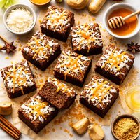 Coconut Honey Gingerbread Squares