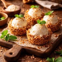 Coconut Ice Cream Nests