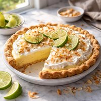 Coconut Lime Custard Pie