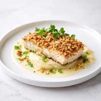 Coconut Macadamia Encrusted Halibut