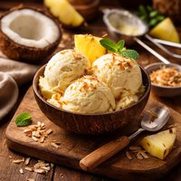 Coconut Pineapple Ice Cream