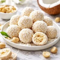 Coconut Truffles with Macadamia Nuts
