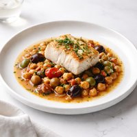 Cod Chickpea Olive Stew