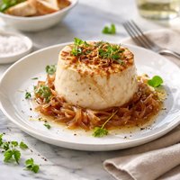 Cod Flan with Onion Compote