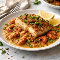 Cod with Crawfish Bayou Sauce