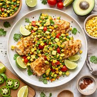 Cod with Warm Avocado Salsa