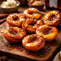 Cointreau Glazed Peaches