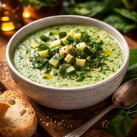 Cold Cucumber and Spinach Soup