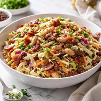 Cole Slaw with Beans and Bacon