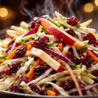 Coleslaw with Apples Dried Cranberries