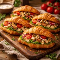 Colorful Chicken Croissants