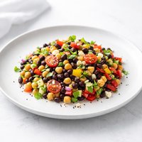 Colorful Chickpea and Black Bean Salad