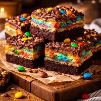 Colorful Sand Art Brownies